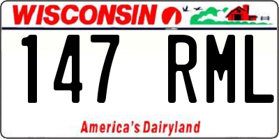 WI license plate 147RML