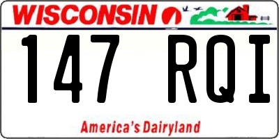 WI license plate 147RQI