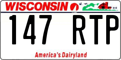 WI license plate 147RTP
