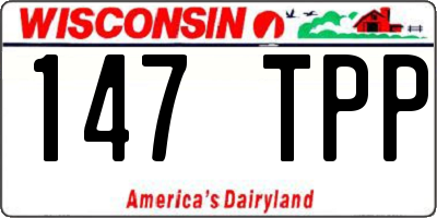 WI license plate 147TPP