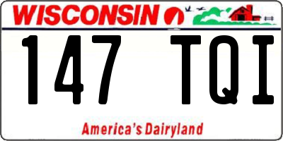 WI license plate 147TQI