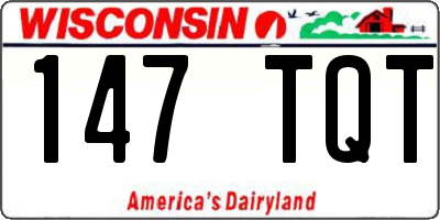 WI license plate 147TQT