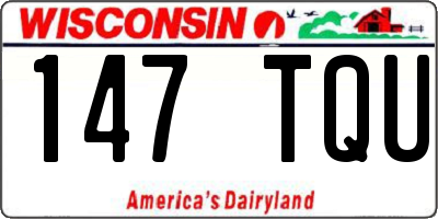WI license plate 147TQU
