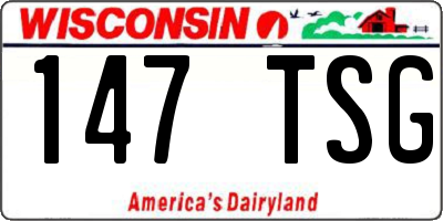 WI license plate 147TSG