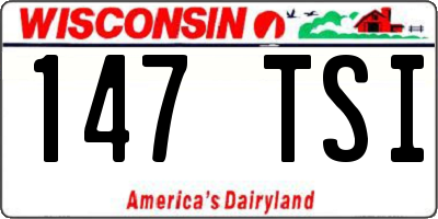 WI license plate 147TSI