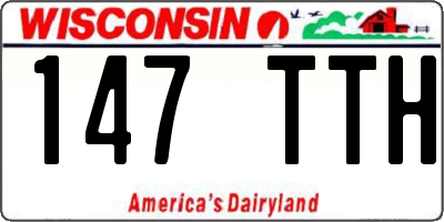 WI license plate 147TTH