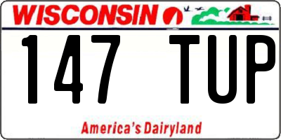 WI license plate 147TUP