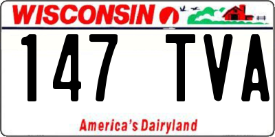 WI license plate 147TVA