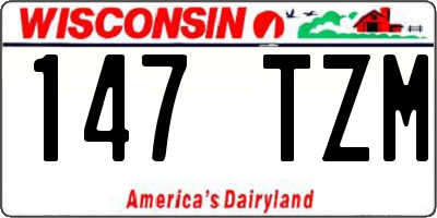 WI license plate 147TZM