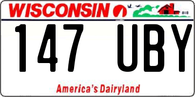 WI license plate 147UBY