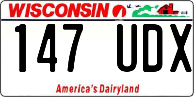 WI license plate 147UDX
