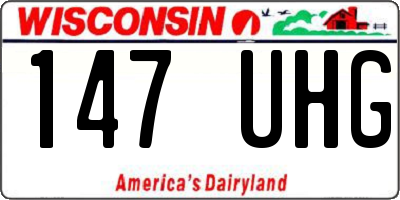 WI license plate 147UHG