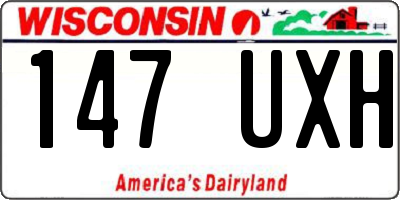 WI license plate 147UXH
