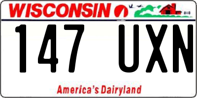 WI license plate 147UXN