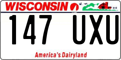 WI license plate 147UXU