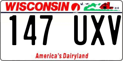 WI license plate 147UXV
