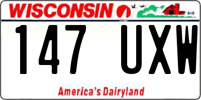 WI license plate 147UXW