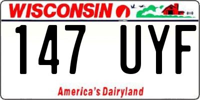 WI license plate 147UYF