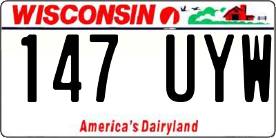 WI license plate 147UYW
