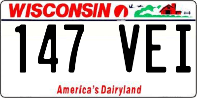 WI license plate 147VEI