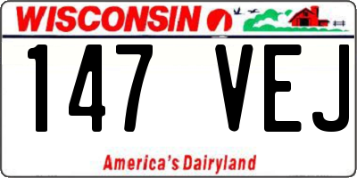 WI license plate 147VEJ