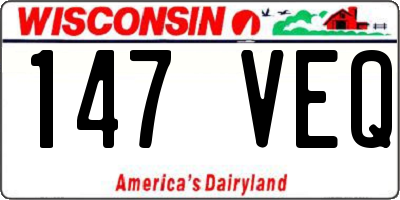 WI license plate 147VEQ