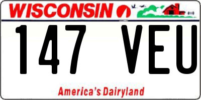 WI license plate 147VEU