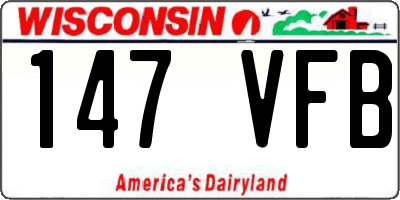 WI license plate 147VFB
