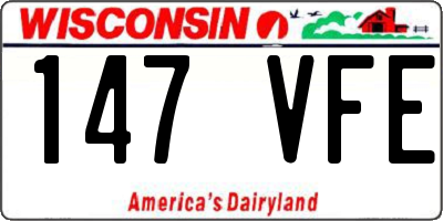 WI license plate 147VFE