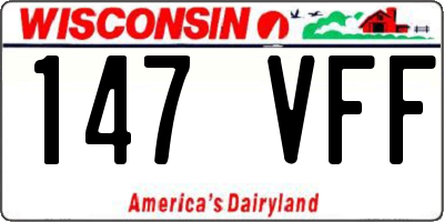 WI license plate 147VFF