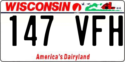WI license plate 147VFH