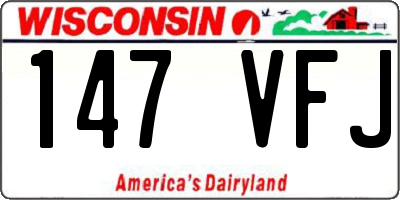 WI license plate 147VFJ