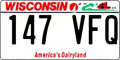 WI license plate 147VFQ