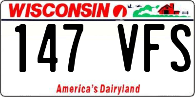 WI license plate 147VFS