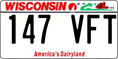 WI license plate 147VFT