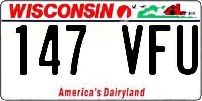 WI license plate 147VFU