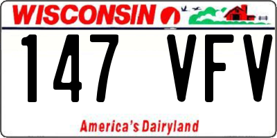WI license plate 147VFV