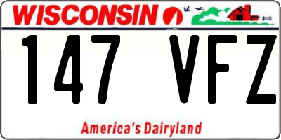 WI license plate 147VFZ