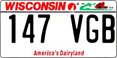 WI license plate 147VGB