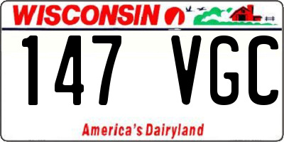 WI license plate 147VGC