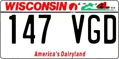 WI license plate 147VGD