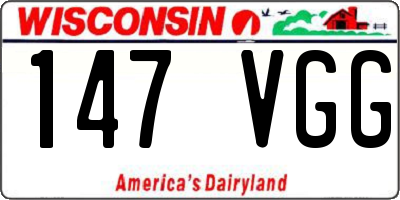 WI license plate 147VGG