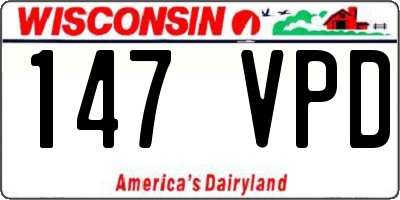 WI license plate 147VPD
