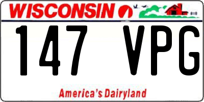 WI license plate 147VPG