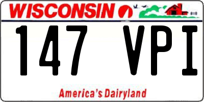 WI license plate 147VPI
