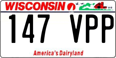 WI license plate 147VPP