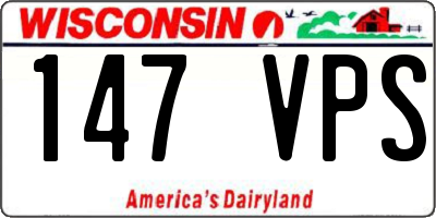 WI license plate 147VPS