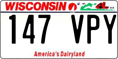WI license plate 147VPY