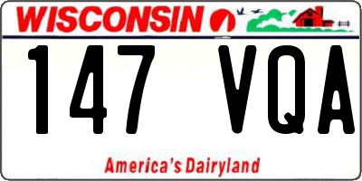 WI license plate 147VQA