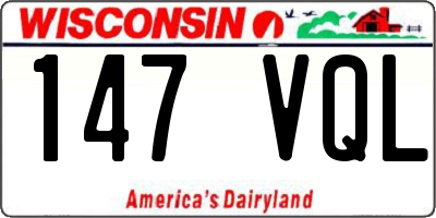 WI license plate 147VQL
